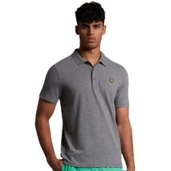 Lyle & Scott Mens Sport Short Sleeve Wicking Polo Shirt -Sporty Tops Sales lyl044 t28 01
