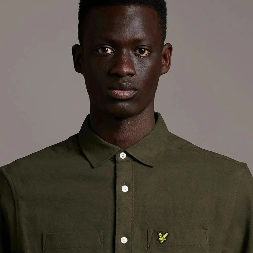 Lyle & Scott Mens Brushed Twill Long Sleeve Casual Shirt 5 Lyle & Scott Mens Brushed Twill Long Sleeve Casual Shirt - Image 3