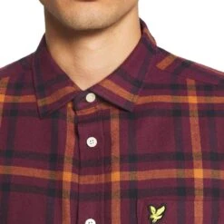 Lyle & Scott Mens Check Flannel Long Sleeve Casual Shirt -Sporty Tops Sales lyl098 z562 04