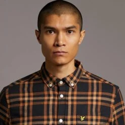 Lyle & Scott Mens Check Flannel Long Sleeve Casual Shirt -Sporty Tops Sales lyl098 z865 04