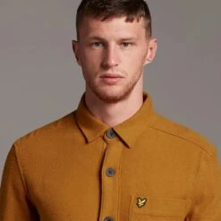 Lyle & Scott Mens Brushed Long Sleeve OverCasual Shirt -Sporty Tops Sales lyl099 w480 04