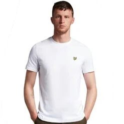 Lyle & Scott Mens Plain Regular Fit Cotton T Shirt -Sporty Tops Sales lyl114 626 01
