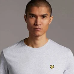 Lyle & Scott Mens Plain Regular Fit Cotton T Shirt -Sporty Tops Sales lyl114 d24 04