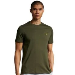 Lyle & Scott Mens Plain Regular Fit Cotton T Shirt -Sporty Tops Sales lyl114 w485 01