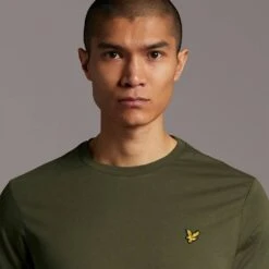 Lyle & Scott Mens Plain Regular Fit Cotton T Shirt -Sporty Tops Sales lyl114 w485 04