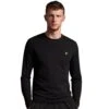 Lyle & Scott Mens Long Sleeve Regular Fit Cotton T Shirt -Sporty Tops Sales lyl115 z865 01