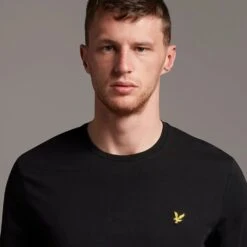 Lyle & Scott Mens Long Sleeve Regular Fit Cotton T Shirt -Sporty Tops Sales lyl115 z865 03