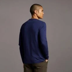 Lyle & Scott Mens Long Sleeve Regular Fit Cotton T Shirt -Sporty Tops Sales lyl115 z99 02