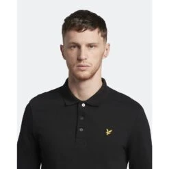 Lyle & Scott Mens Long Sleeve Collared Polo Shirt -Sporty Tops Sales lyl129 z865 03 1