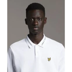 Lyle & Scott Mens Branded Ringer Short Sleeve Polo Shirt -Sporty Tops Sales lyl130 626 03