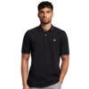 Lyle & Scott Mens Branded Ringer Short Sleeve Polo Shirt -Sporty Tops Sales lyl130 z865 01