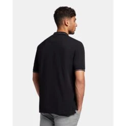 Lyle & Scott Mens Branded Ringer Short Sleeve Polo Shirt -Sporty Tops Sales lyl130 z865 02 1