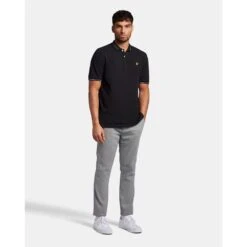 Lyle & Scott Mens Branded Ringer Short Sleeve Polo Shirt -Sporty Tops Sales lyl130 z865 04 1