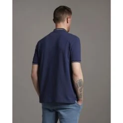 Lyle & Scott Mens Branded Ringer Short Sleeve Polo Shirt -Sporty Tops Sales lyl130 z99 02