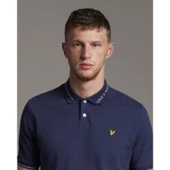 Lyle & Scott Mens Branded Ringer Short Sleeve Polo Shirt -Sporty Tops Sales lyl130 z99 03 1