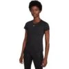 Nike Womens One Dri-FIT Slim Fit Short Sleeve T Shirt -Sporty Tops Sales nk373 bkwh 01 1