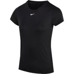 Nike Womens One Dri-FIT Slim Fit Short Sleeve T Shirt -Sporty Tops Sales nk373 bkwh 03 1