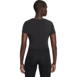 Nike Womens One Luxe Dri-FIT Short Sleeve Standard Twist Top -Sporty Tops Sales nk374 bkrs 02