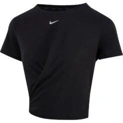 Nike Womens One Luxe Dri-FIT Short Sleeve Standard Twist Top -Sporty Tops Sales nk374 bkrs 03