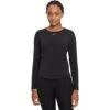 Nike Womens One Luxe Dri-FIT Long Sleeve Standard Fit Top -Sporty Tops Sales nk378 bkrs 01