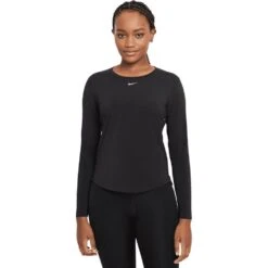 Sporty Tops Sales 3 Nike Womens One Luxe Dri-FIT Long Sleeve Standard Fit Top