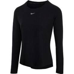 Nike Womens One Luxe Dri-FIT Long Sleeve Standard Fit Top -Sporty Tops Sales nk378 bkrs 03