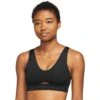 Nike Womens Dri-FIT Indy Plunge Cutout Sports Bra -Sporty Tops Sales nk381 bdsg 01