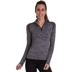 Outdoor Look Womens/Ladies Glenel Zip T Shirt Cool Dry Gym Running Top
