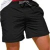 Outdoor Look Mens Sparky Contrast Elasticated Swim Shorts 1 Outdoor Look Mens Sparky Contrast Elasticated Swim Shorts -Sporty Tops Sales odl164 bkrd 01