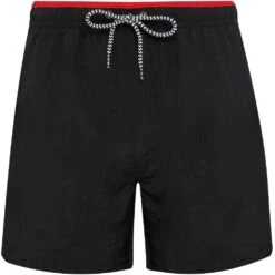 Outdoor Look Mens Sparky Contrast Elasticated Swim Shorts 14 Outdoor Look Mens Sparky Contrast Elasticated Swim Shorts -Sporty Tops Sales odl164 bkrd 02