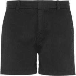 Outdoor Look Womens Yanie Classic Casual Soft Chino Shorts -Sporty Tops Sales odl166 blac 01