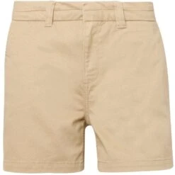 Outdoor Look Womens Yanie Classic Casual Soft Chino Shorts -Sporty Tops Sales odl166 khak 01