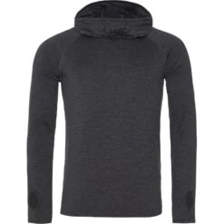 Outdoor Look Mens Cool Cowl Hooded Neck Top Sweatshirt -Sporty Tops Sales odl240 bksm 01