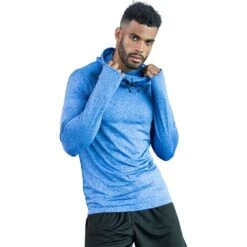 Outdoor Look Mens Cool Cowl Hooded Neck Top Sweatshirt