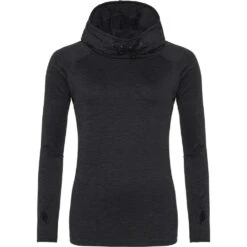 Outdoor Look Womens/Ladies Girlie Cool Cowl Hooded Neck Top -Sporty Tops Sales odl241 bksm 01