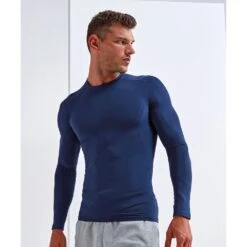 Outdoor Look Mens Performance Long Sleeve Baselayer Top -Sporty Tops Sales odl397 navy 06