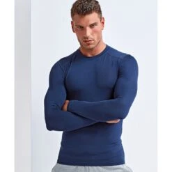 Outdoor Look Mens Performance Long Sleeve Baselayer Top -Sporty Tops Sales odl397 navy 07