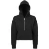 Outdoor Look Womens Half Zip Oversized Lightweight Hoodie 2 Outdoor Look Womens Half Zip Oversized Lightweight Hoodie -Sporty Tops Sales odl411 blac 01