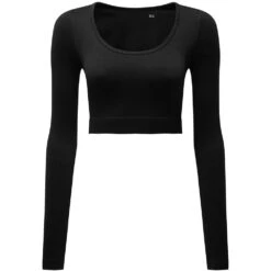 Outdoor Look Womens Ribbed Seamless Fitted 3D Fit Crop Top