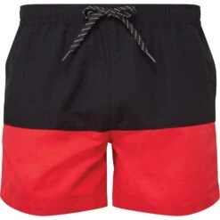Outdoor Look Mens Block Colour Zipped Swim Shorts