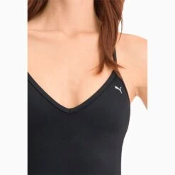 Puma Womens V-Neck Crossback Durable Swimsuit -Sporty Tops Sales pum062 200 05