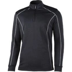 Rhino Mens Seville ¼ Zip Breathable Mid Layer Running Top