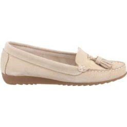 Riva Womens Aldons Tassels Suede Moccasin Shoes -Sporty Tops Sales riv032 beige 04