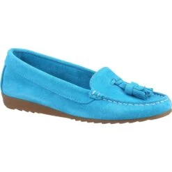 Riva Womens Aldons Tassels Suede Moccasin Shoes -Sporty Tops Sales riv032 turquo 01