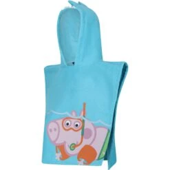 Regatta Boys Peppa Pig Hooded Towel Fleece Top -Sporty Tops Sales rka380b 9gk 01
