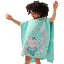 Regatta Girls Peppa Pig Hooded Towel Fleece Top