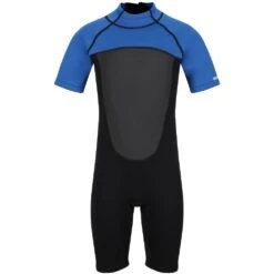 Regatta Boys Shorty Lightweight Comfortable Grippy Wetsuit -Sporty Tops Sales rkm023b tab 03