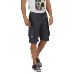 Regatta Mens Shorebay Coolweave Cotton Cargo Shorts