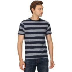 Regatta Mens Ryeden Coolweave Striped T Shirt