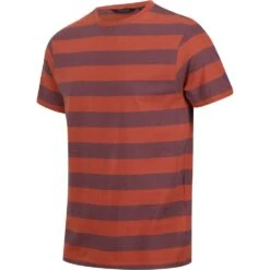 Regatta Mens Ryeden Coolweave Striped T Shirt 32 Regatta Mens Ryeden Coolweave Striped T Shirt -Sporty Tops Sales rmt265 n5k 01